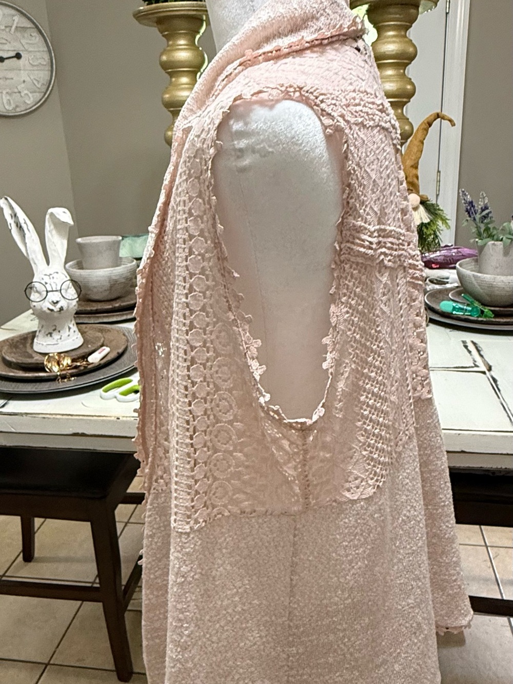 Say What? Light Pink Crochet Open Cardigan - Picture 3 of 5